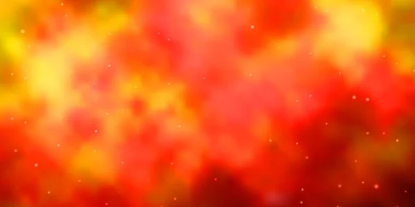 Světle Oranžová Vektorová Šablona Neonovými Hvězdami — Stockový vektor