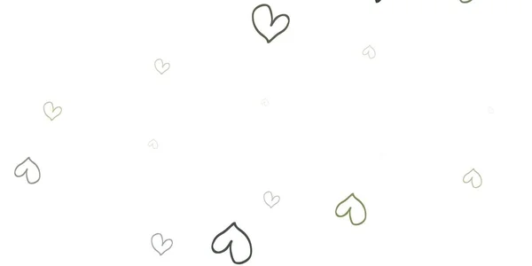 Lichtgrijze Vector Sjabloon Met Doodle Hartjes Illustratie Met Harten Liefde — Stockvector