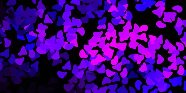Donkerpaars Roze Vectorachtergrond Met Chaotische Vormen Kleurrijke Abstracte Vormen Met — Stockvector