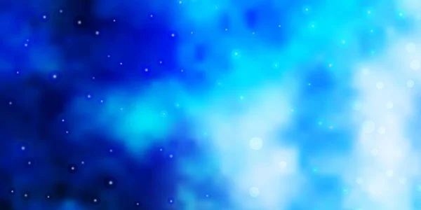 Patrón Vectorial Luz Azul Con Estrellas Abstractas — Vector de stock