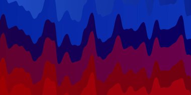 Açık Mavi, eğri çizgileri olan kırmızı vektör arkaplanı.