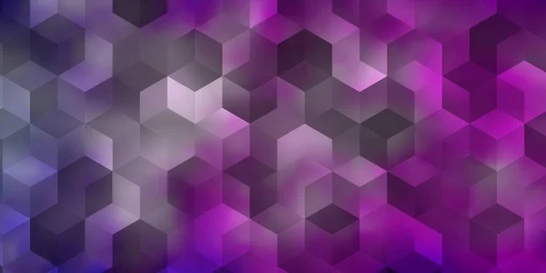 六角形のライトピンクのベクトルの背景 六角形で抽象的なイラストを光る ランディングページのパターン — ストックベクタ