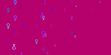 Kadın sembollü açık yeşil vektör arka planı. Değişken feminizm şekilli renkli bir illüstrasyon. Kadınların gücünü göstermek için en iyi tasarım..