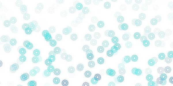 Світло Блакитний Вектор Каракулі Текстури Квітами Ілюстрація Абстрактними Барвистими Квітами — стоковий вектор