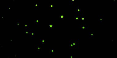 Renkli yıldızlı koyu yeşil vektör arkaplanı.