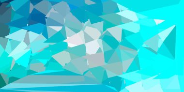 Açık mavi vektör geometrik çokgen duvar kağıdı. Soyut üçgenlerle dekoratif renkli çizimler. Tasarımın için en iyi seçim.