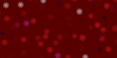 Açık Mor, pembe vektör karalama deseni ve çiçekler. Origami tarzı çiçeklerle soyut illüstrasyon. Web sitesi tasarımları için desen.