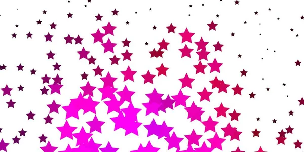 Layout Vetor Rosa Escuro Com Estrelas Brilhantes — Vetor de Stock