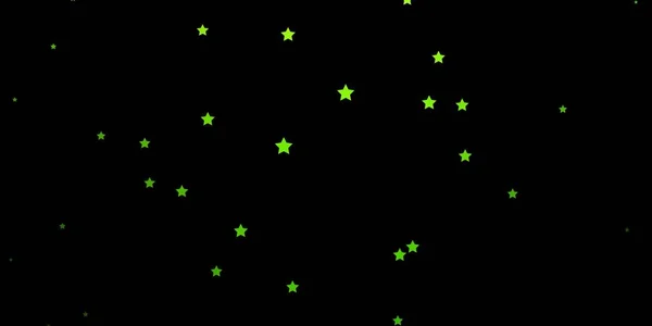 Fundo Vetorial Verde Escuro Com Estrelas Coloridas — Vetor de Stock