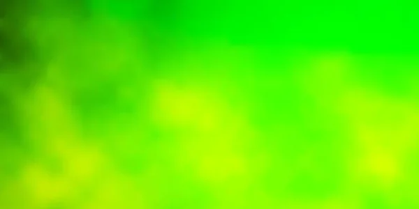 Ljusgrön Vektor Mall Med Himmel Moln — Stock vektor