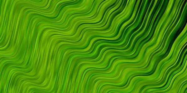 Verde Claro Patrón Vectorial Amarillo Con Líneas Curvas — Archivo Imágenes Vectoriales