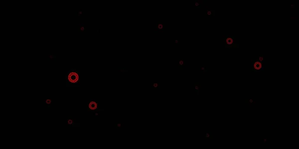 Fond Rose Foncé Vecteur Rouge Avec Des Symboles Virus Symboles — Image vectorielle