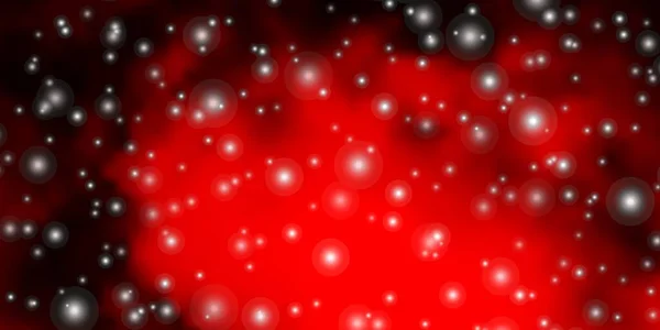 Dark Red Vector Background Small Big Stars — Stock Vector