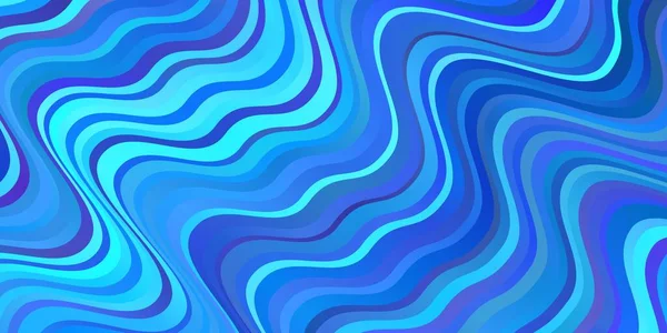 Hellblaue Vektorvorlage Mit Gebogenen Linien Abstrakte Illustration Mit Bandy Verlaufslinien — Stockvektor