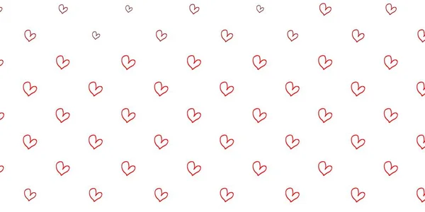 Jasnoczerwone Tło Wektorowe Lśniącymi Sercami Ilustracja Serca Koncepcji Miłości Walentynki — Wektor stockowy
