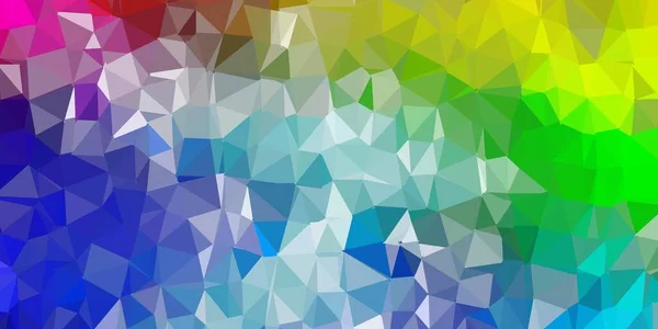 Мозаика Светлого Многоцветного Векторного Треугольника Иллюстрация Стиле Битого Стекла Треугольниками — стоковый вектор