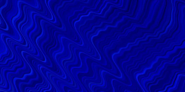 Plantilla Vectorial Azul Oscuro Con Líneas Curvas — Vector de stock