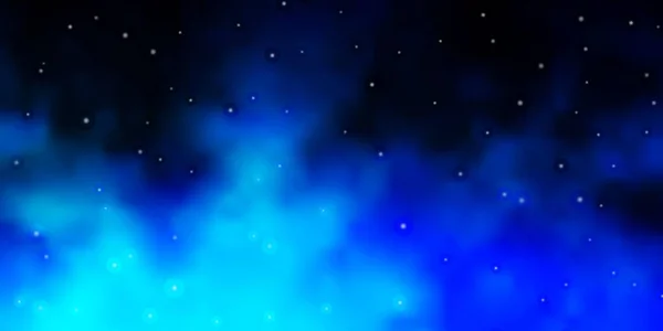 Plantilla Vectorial Azul Oscuro Con Estrellas Neón — Vector de stock