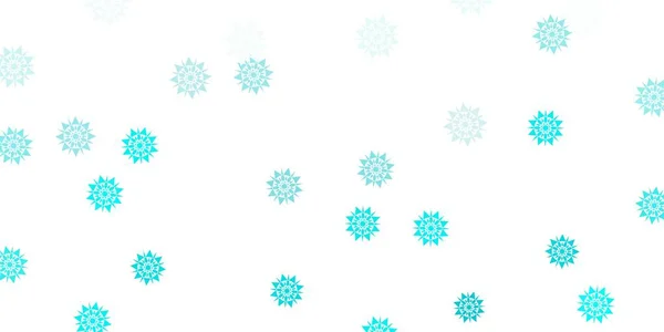 Светло Зеленая Векторная Планировка Красивыми Снежинками Умная Геометрическая Абстрактная Иллюстрация — стоковый вектор