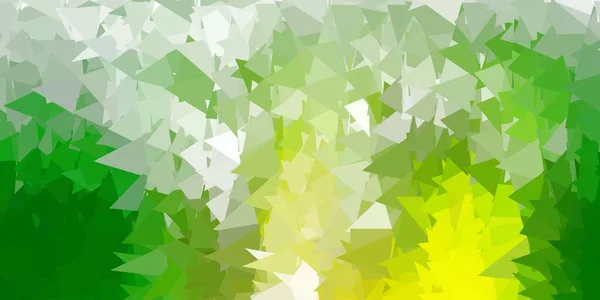 Modèle Mosaïque Triangle Vectoriel Vert Foncé Rouge Illustration Abstraite Colorée — Image vectorielle