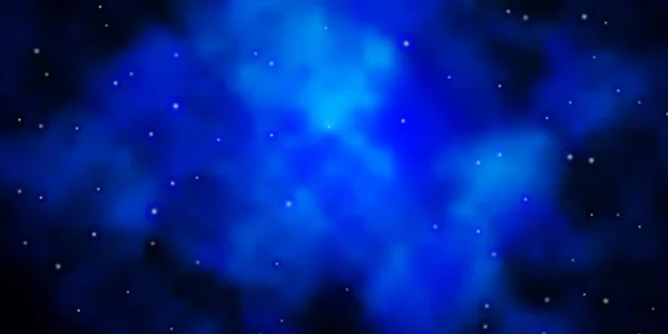 Mörkblå Vektor Layout Med Ljusa Stjärnor Dekorativ Illustration Med Stjärnor — Stock vektor
