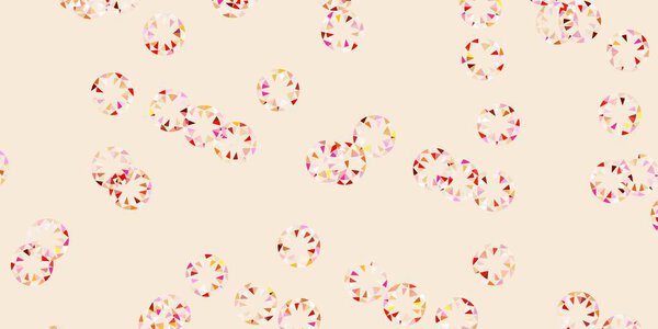 Светло-красная, желтая векторная компоновка с кружочками. Абстрактная иллюстрация с красочными пятнами в стиле природы. Новый шаблон для книги брендов.