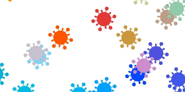 インフルエンザの兆候を持つライトブルー 黄色のベクトルテンプレート シンプルな抽象的なスタイルでカラフルなグラデーション病気のシンボル バイオハザード警告のための設計 — ストックベクタ