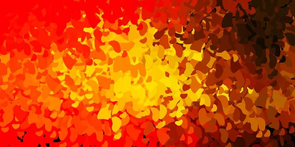 Jasnoczerwone Żółte Tło Wektora Przypadkowymi Formami Ilustracja Kolorowymi Kształtami Abstrakcyjnym — Wektor stockowy