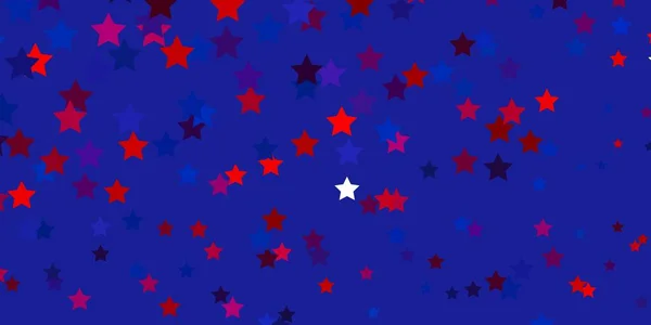 Bleu Clair Agencement Vectoriel Rouge Avec Étoiles Brillantes — Image vectorielle