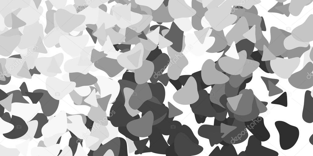 Light gray vector template with abstract forms. Colorful abstract forms with gradient in simple style. Simple illustration for your web site.