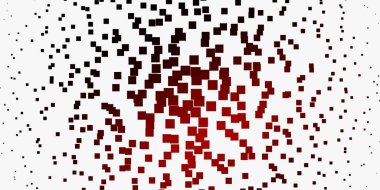 Açık kırmızı vektör deseni kare biçiminde. Gradyan dikdörtgenleri ve kareleri olan renkli çizimler. İş broşürleri, broşürler için desen