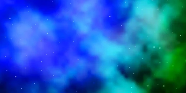 浅蓝色 绿色矢量背景 五彩斑斓的恒星 — 图库矢量图片