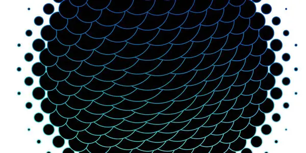 ダークブルー 円と緑のベクトルテクスチャ — ストックベクタ