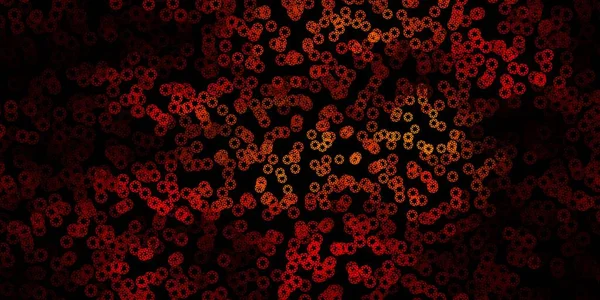 Tmavě Červená Žlutá Vektorová Textura Disky Ilustrace Množinou Zářících Barevných — Stockový vektor