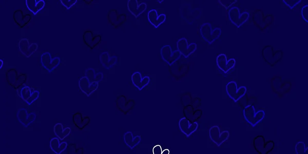 Светло Фиолетовый Розовый Фон Сердцами Цветная Иллюстрация Сердечками Стиле Праздника — стоковый вектор