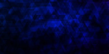 Koyu mavi vektör arkaplanı çizgiler, üçgenler. Renkli üçgenli modern gradyan çizimi. Duvar kağıtları için şablon.