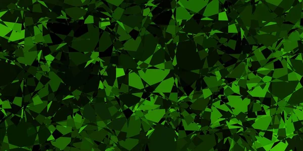 Layout Vettoriale Verde Scuro Con Forme Triangolo Forme Triangolo Con — Vettoriale Stock