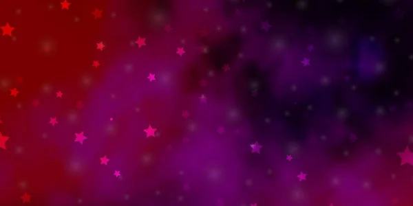 Rose Foncé Fond Vectoriel Jaune Avec Des Étoiles Colorées — Image vectorielle