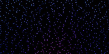 Koyu pembe, renkli yıldızlı mavi vektör arkaplanı.