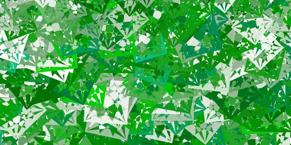 Patrón Vectorial Verde Claro Con Formas Poligonales Ilustración Abstracta Excepcional — Vector de stock