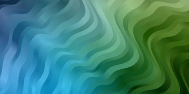 Açık Mavi, eğrili yeşil vektör düzeni.