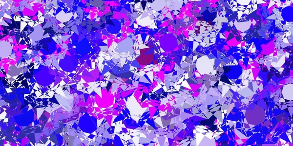 Светло Розовый Синий Векторный Фон Треугольниками Великолепная Абстрактная Иллюстрация Треугольными — стоковый вектор