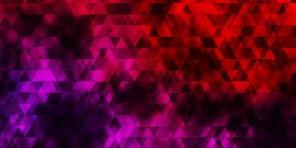 Lichtroze Rode Vector Sjabloon Met Lijnen Driehoeken Abstract Gradiënt Ontwerp — Stockvector