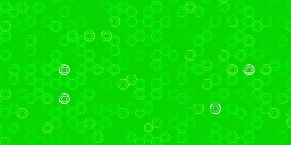 Světle Zelené Vektorové Pozadí Okultními Symboly Retro Design Abstraktním Stylu — Stockový vektor