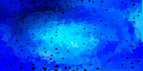 Modello Mosaico Triangolo Vettoriale Azzurro Illustrazione Stile Vetro Rotto Con — Vettoriale Stock