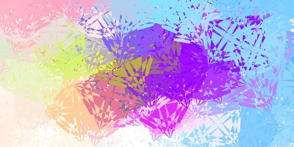 Leichte Mehrfarbige Vektortextur Mit Zufälligen Dreiecken Dreiecksformen Mit Farbenfrohem Verlauf — Stockvektor