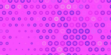 Açık mavi, gizemli sembollü sarı vektör arkaplan. Gotik eğilimli soyut illüstrasyon. Gizemli, mistik tasarımlar için arkaplan.