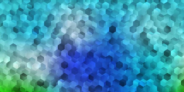 Ανοιχτό Μπλε Πράσινο Διανυσματικό Μοτίβο Εξάγωνα Έξυπνη Αφηρημένη Απεικόνιση Χρωματιστά — Διανυσματικό Αρχείο