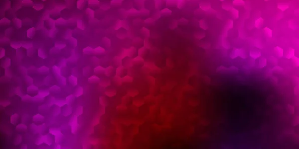 Dunkelrosa Vektorhintergrund Mit Einer Reihe Von Sechsecken Einfache Illustration Mit — Stockvektor
