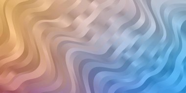 Açık Mavi, bükülmüş çizgileri olan sarı vektör arkaplanı.